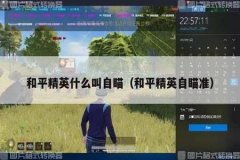 和平精英怎么设置外挂自瞄（和平精英怎么操作设置自瞄）